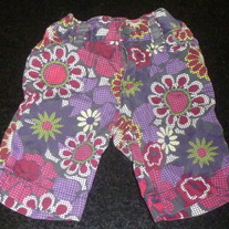 Brown Capris With Flowers-The Children's Place Size 18 Months