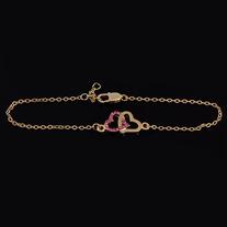 Hearts to Hearts Crystal bracelet -Gold