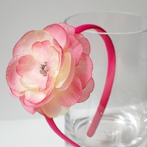 Rose Pink Flower Headband