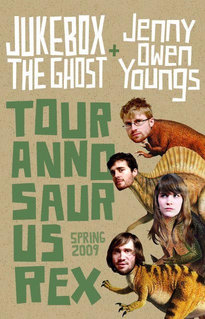 SALE!! JENNY + JUKEBOX THE GHOST Tour Poster