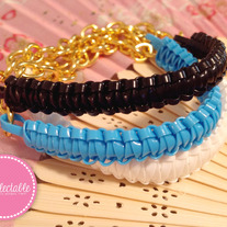 Cobra Bracelet with Gold Chain