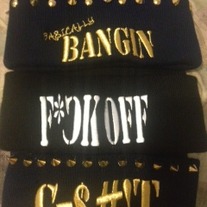 BANGIN Beanie (Metallic Letters ONLY- NO Spikes)