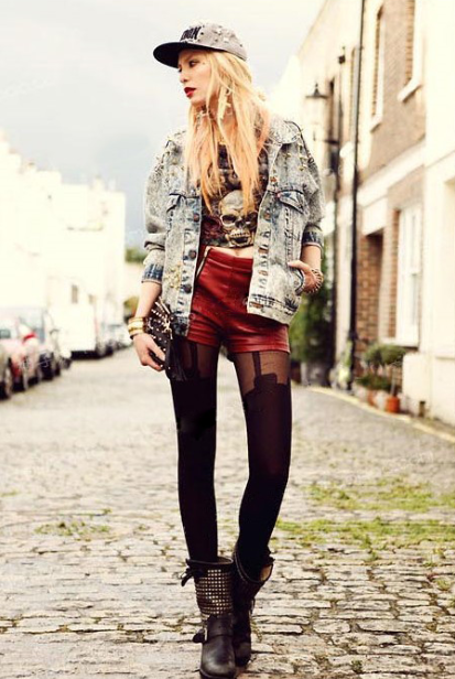 mock garter leggings