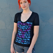 Womens Purple Heart V-Neck