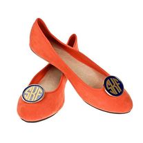 Gold Colorful Enamel MONOGRAM Preppy Shoe Clips - Triple Letter Monogram