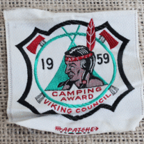 1959 Boy Scout Viking Council Camping Award Patch