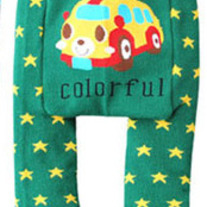 Bus Legging Pants in Green New Style Colorful Diaper Cover Pants