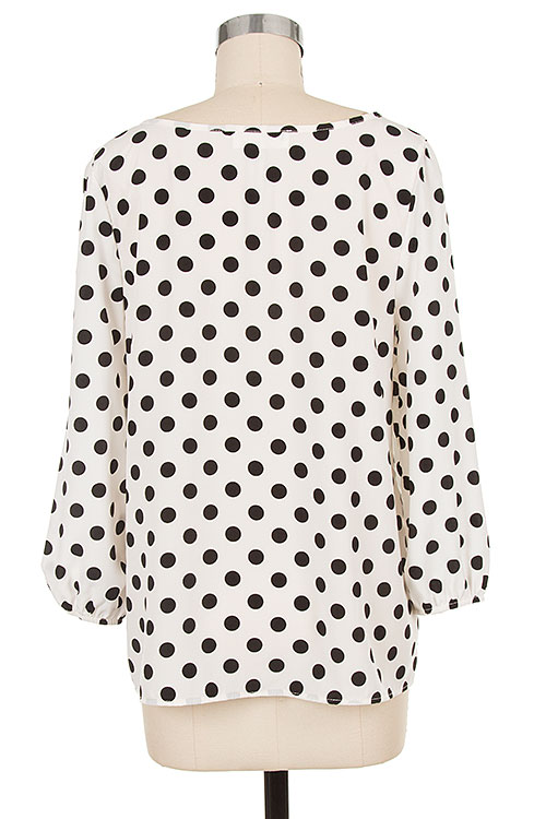 Polka Dot Blouse White and Black on Storenvy