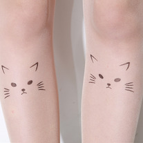 Cat print tattoo tights - Thumbnail 2