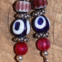 Pink Blood Sparkle Earrings 