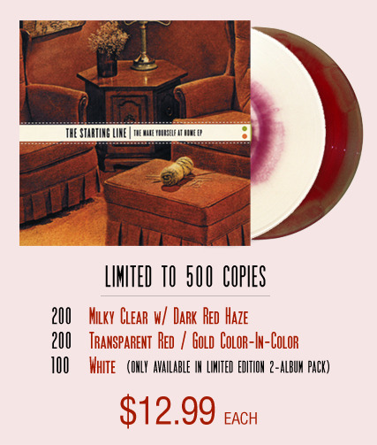 The Starting Line- The Make Yourself At Home Ep(10" Vinyl Re-issue) Limited to 500 Total Copies