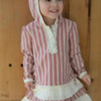 Trish Scully Candy Cane Ruffled Dress w/Leggings