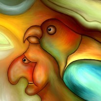 Bird man - digital art