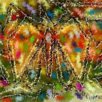 Trapped butterfly - digital art