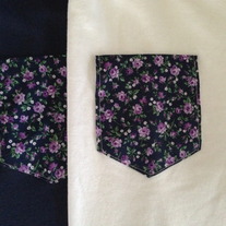 Navy Floral Pocket Punt T-Shirt