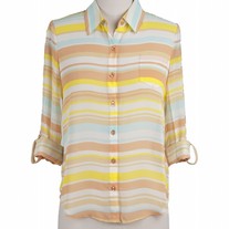 Striped Button up Blouse