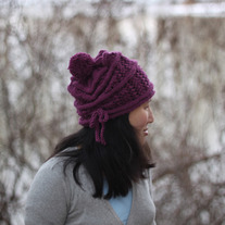 Plum Lace Cloche Hat