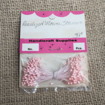 Pearlized Flower Stamen, Pink - Floral Millinery Supply