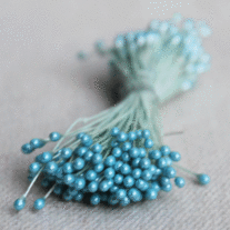 Pearlized Flower Stamen, Periwinkle - Floral Millinery Supply