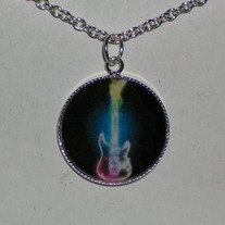 Glow Guitar Bezel Pendant