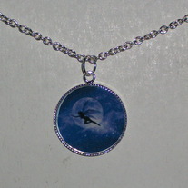 Fairy Moon Bezel Pendant