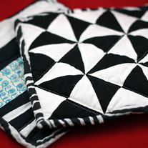 2 Graphic Potholders