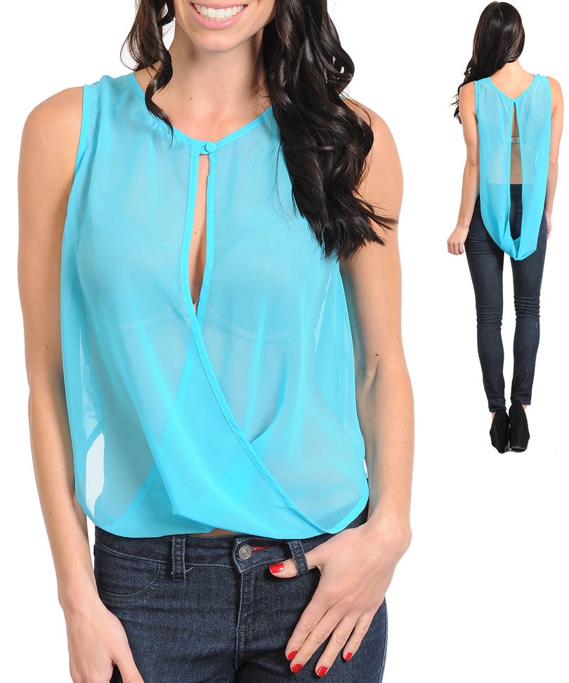 P.S. I Love You More Boutique Aqua Breeze Blouse Trendsetting Women