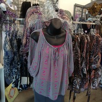Lt Gray Chiffon Blouse