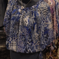 Sheer Print Blouse #512