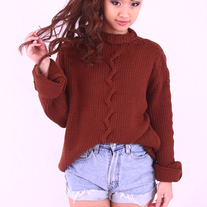 Brown knit sweater