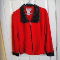 Jessica Howard Red Zip Up Blazer Sz 16