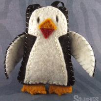 Felt Ornament, Felt  Christmas Ornament - Bow Tie the Penguin