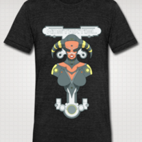 "NDSTRKTIBL" Tri Blend American Apparel Shirt for Men (Heather Black)