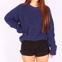 Dark blue knit sweater