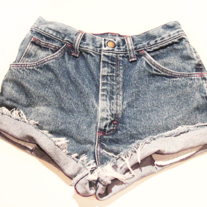 Denim high waist shorts