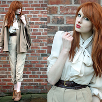 American Apparel high waist pleated pants