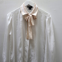 Vintage silk button up with collar tie