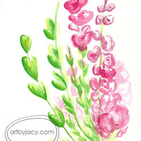 "Mom's Garden" Matte Print Watercolor Floral Illustration
