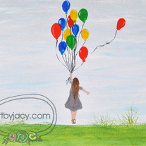8x10 Matte Print, "Breeze" Acrylic Painting Illustration