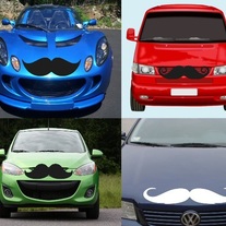 Vinyl Car Mustache Decal 24 Inches
