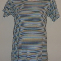 Pastel Stripe Short Sleeve Shirt-Duo Maternity Size Small