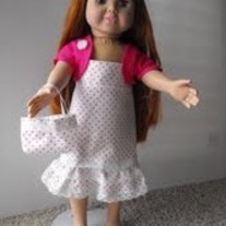 Pink and White ruffle dress, shrug and Purse 3 pc.