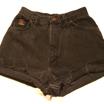 Wrangler black denim high waist shorts