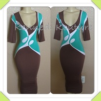 "NAKED TEA" MIDI PENCIL DRESS 