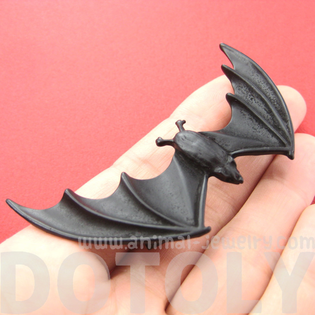 3D Large Realistic Bat Animal Wrap Ear Cuff in Black · DOTOLY Animal