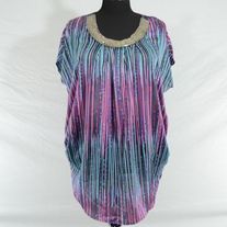 Beverly Drive Polka Dot & Striped Satin Tunic
