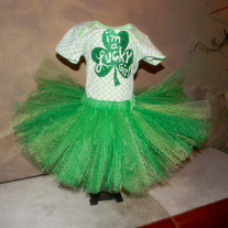 St Patricks Day Green Tutu Skirt for Baby & Toddler Girls