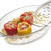 Simax Fat Free Oval Casserole w/Lid 3.5qt