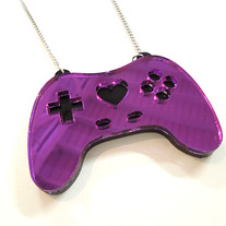 Geeky Glamorous Controller Necklace - Purple