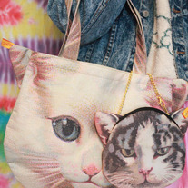 CAT TOTE + SMALL TOTE